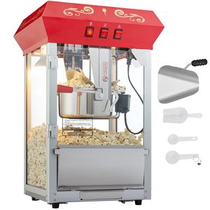 Macchina per Popcorn da Banco 850W, Pentola da 8 Oz, 48 Tazze per Ciclo, con Vetro Temperato, per Mais - Product Image 3