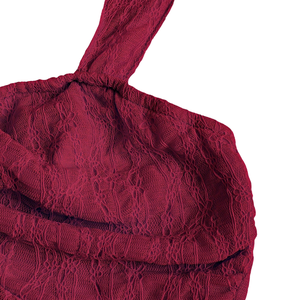 Women <b>Red</b> Lace <b>Cami</b> <b>Top</b> Bow Front Wide Straps Sleeveless Casual Summer Party Wear - Product Image 3