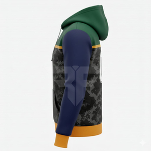 Sudadera con capucha de cierre de cremallera de un cuarto, cuello alto, bordado de toalla, sudadera con capucha con cremallera parcial, sudadera con capucha universitaria con letras bordadas en 3D de punto bucle. - Product Image 2