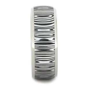 Anillo de Acero de Damasco con Acabado Mate para Hombre, Anillo de Boda, Ajuste Cómodo, Hecho a Mano, Patrón Único, Joyería de Moda para Novio - Product Image 1