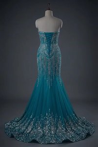 Vestidos de Noche de Lujo con Lentejuelas, Cuello Alto, Estilo Sirena, Vestido Formal Elegante sin Mangas para Fiesta de Gala, Compra al por Mayor, Nueva Llegada 2026 - Product Image 2