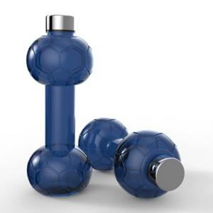 Bouteille d'eau réutilisable en plastique en forme d'haltère avec couvercle, écologique, anti-fuite et sans danger pour les aliments, idéale pour l'entraînement en salle de sport - Product Image 4