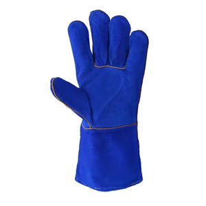 Gants de soudeur en cuir de vachette résistants à la chaleur, prix bas, fournisseur OEM, protection des mains, gants de travail pour le soudage. - Product Image 2