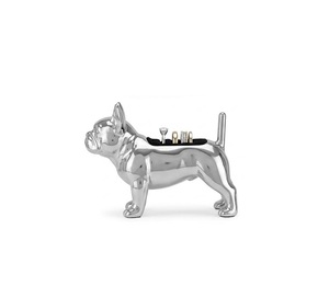 Wholesale Dachshund Dog Ring Holder Silver Polished Jewelry Stand with Velvet-<b>Padded</b> Base Multi-Ring Organizer For Dresser - Product Image 2