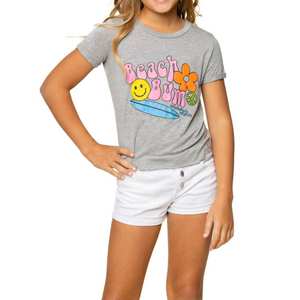 T-shirt pour filles, coupe décontractée, avec motif graphique, pour un look tendance et streetwear, parfait pour les sorties décontractées et les tenues confortables du week-end - Product Image 5