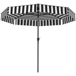 Parasol de marché d'extérieur noir de 2,6 m (8,6 pi) avec protection UPF 30+, design inclinable, élégant, pour terrasse et bases de parasol - Product Image 3