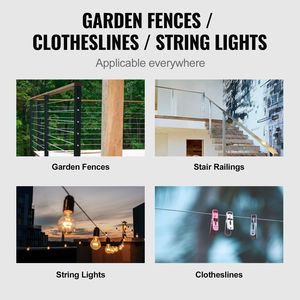 Cavo per Ringhiera Marina T316 1/8'' 300 ft, 7x7 Fili, in Acciaio Inossidabile, Grado Aeronautico, con Kit di Taglio - Product Image 5