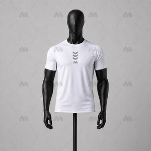 เสื้อยืดกีฬาวิ่งออกกำลังกายผู้ชาย ผ้าคอตตอน/สแปนเด็กซ์ 100% แห้งเร็ว ระบายอากาศดี เป็นมิตรกับสิ่งแวดล้อม แขนสั้น ผ้า 180 กรัม รับผลิตแบบ OEM - Product Image 1