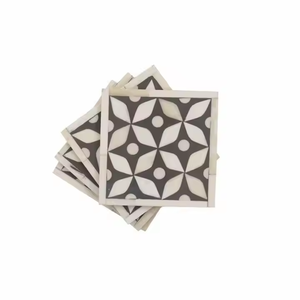 แผ่นรองแก้วและจานรองแก้วทำมือคุณภาพดีที่สุด ประดับด้วยกระดูกและหิน ดีไซน์คลาสสิกมีสไตล์ โดยช่างฝีมือ - Product Image 2