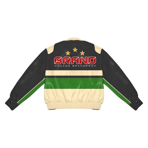 High Quality Latest Style Unisex Leather Bomber Jacket Customized Solid Color Casual Slim Fit <b>Winter</b> Eco-Friendly Vintage - Product Image 3