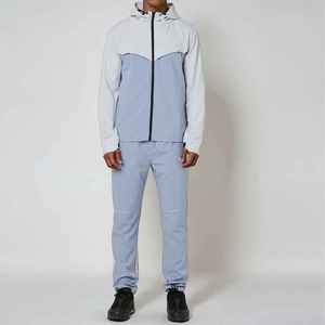 Heavy Duty <b>Men</b> Windproof Jogging <b>Track</b> Suit Custom Training Windbreaker <b>Jacket</b> Nylon Tracksuit Sport Wear Windbreakers Set - Product Image 3