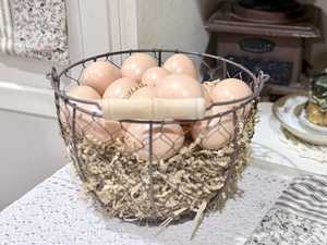 Decorative Wire Egg <b>Basket</b>, Stylish Kitchen Organizer for Counter <b>Display</b> - Product Image 5