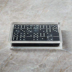 Juego de Dominó de Resina Ecológica Hecho a Mano en Estuche de Hueso para Niños y Adultos, Juegos de Mesa para Interiores, God Grace Overseas - Product Image 5