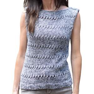 Suéter de punto rosa suave sin mangas para mujer, top tipo peplum con cuello simulado, jersey ajustado de punto acanalado a la moda - Product Image 6