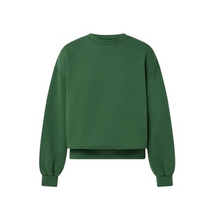 Sweat-shirt basique oversize à col rond pour homme, vêtement de travail décontracté avec impression en relief brodée, 100% coton, 2027 - Product Image 4