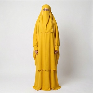 Jilbab Abaya Nida Clásico Hecho a Mano en Poliéster Transpirable para Mujeres Musulmanas, Ropa Islámica Modesta, Suministro de Fábrica al Por Mayor - Product Image 1