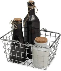 Cestas de Almacenamiento Industriales de Acero y Madera Rústica, Contenedores Organizadores Grandes con Asas para Cocina, Armario, Estante, Almacenamiento en el Hogar - Product Image 5