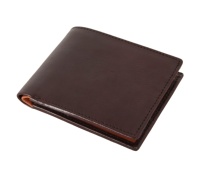 Dompet Kulit Asli Nappa Kustom Warna Cokelat Tua dengan Logo Kustom Label Pribadi OEM Grosir Massal Barang Kulit Mewah Ukuran Kecil