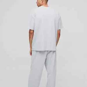 T-shirts imprimés pour hommes en coton tricoté 100% coton, coupe ample, style hip-hop, 200 GSM, logo et couleur personnalisés, haute qualité, anti-rétrécissement, séchage rapide - Product Image 3