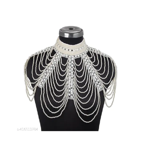 Collier de perles de verre, magnifique design de chaîne blanche Mala, artisanat de mode, best-seller à prix abordables - Product Image 1