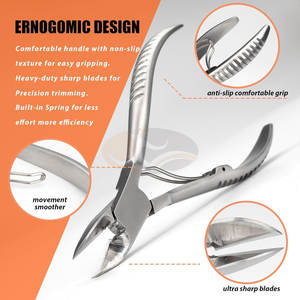 Coupe-ongles robuste pour podiatres, en acier inoxydable, pour ongles incarnés épais, coupe-ongles professionnels pour orteils et doigts, pour le soin des bébés - Product Image 3