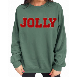 Sudadera con Capucha Personalizada con Logotipo de Marca Privada para Mujer, Sudadera Informal con Letras Bordadas en Chenilla, Cuello Redondo, Transpirable, para las Fiestas - Product Image 4