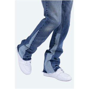 Pantalon en jean pour homme, coupe droite, design personnalisé, tendance hip-hop streetwear, automne - Product Image 6
