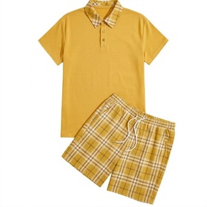 Conjunto Deportivo Casual de Verano para Hombre, de Alta Calidad, 100% Algodón, Ligero, Camiseta de Manga Corta y Pantalones Cortos con Logotipo, para Correr - Product Image 1