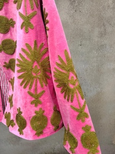 Handmade Indian Suzani Embroidered Velvet Quilted JacketBoho Winter <b>Coat</b> - Product Image 5