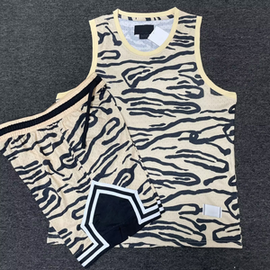 2526 Nuevo <span class=keywords><strong>Conjunto</strong></span> de Chaleco Deportivo American Flying Man, Sin Mangas, de Malla, Informal, para Entrenamiento de Baloncesto - Product Image 4