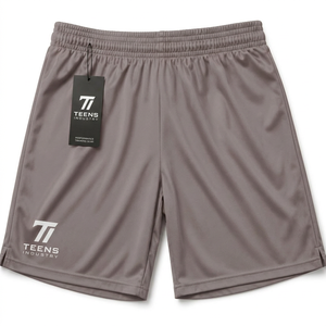 Nouveau design – Short de sport gris uni pour homme, taille élastique, séchage rapide, logo imprimé par transfert thermique, short d'entraînement performant - Product Image 4