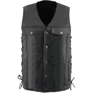 Chaleco de Cuero Genuino Samroz Sports para Hombre, Cuello en V, Cierre de Cremallera, Transpirable, de Secado Rápido, Ajuste Personalizado, Ropa Exterior Casual de Invierno - Product Image 1