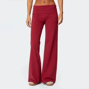 Nuevos Pantalones Deportivos Casuales de Pierna Ancha para Mujer 2026, Pantalones de Yoga con Cintura Baja y Corte Acampanado para Adolescentes, Ropa de Primera Calidad - Product Image 5