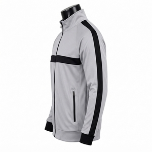 Chaqueta Deportiva Casual para Hombre, Tejido de Poliéster Suave, Construcción Ligera, Cierre de Cremallera Completa, Cuello Alto, Ajuste Cómodo para Uso Diario - Product Image 3