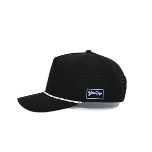 Gorra y Sombrero Snapback de 5 Paneles con Logotipo Bordado Personalizado OEM ODM, Visera Plana, Tela Impermeable, Orificios Cortados con Láser - Product Image 2