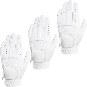 Guantes de Golf de Piel Cabretta con Logotipo Personalizado QST, Elásticos, Antideslizantes, Suaves, Transpirables, con Cierre de Gancho y Bucle, Guantes Deportivos para Hombre - Product Image 1