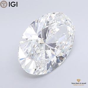 Diamante cultivado en laboratorio CVD de forma ovalada, 5.00 quilates, color E, claridad VVS1, con certificado IGI para colgante de joyería fina. - Product Image 5