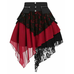 Minifalda vaquera de retazos de Estilo Vintage Y2K con cintura natural Diseño de moda de gama alta MOQ 50PCs del proveedor de Vietnam - Product Image 1