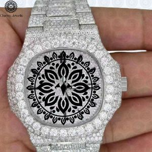 Charm Jewells – boîtier de montre de luxe en acier inoxydable, 40mm, mouvement mécanique analogique, date automatique, cadran lumineux, résistant à l'eau 10 bars - Product Image 3