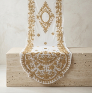 Tela Dirac Somalí Hecha a Mano con Cuentas y Detalles Bordados para Vestidos de Fiesta de Boda, Calidad Premium, Venta al Por Mayor, Exportación a India - Product Image 1