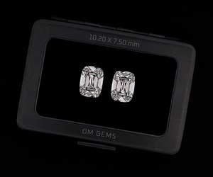 Par de diamantes cultivados en laboratorio certificados por IGI, talla Old Mine y talla Cushion alargada, color elegante E - Product Image 5