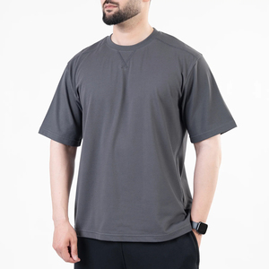 Custom Logo Blank Breathable short sleeve Men's <b>T</b>-<b>shirts</b> Streetwear <b>grey</b> oversize <b>t</b> <b>shirt</b> for men - Product Image 5