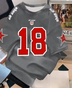 100% Polyester <b>Mesh</b> Direct Factory Stitched logo Men's Oversized Customized Stylish Short Breathable American Football Jerseys - Product Image 1