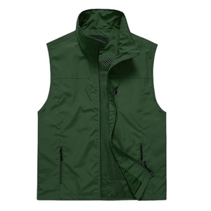 Chaleco de Verano con Cierre Completo, Malla Transpirable, Múltiples Bolsillos, para Hombre, Chaqueta sin Mangas Informal con Muchos Bolsillos - Product Image 3