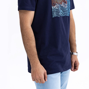 T-shirt OEM pour homme, coupe ample, 100% coton, à épaules tombantes, style Hip Hop, Fitness, grande taille, personnalisable - Product Image 3