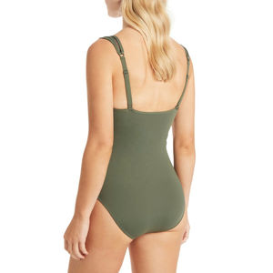 ชุดว่ายน้ำวันพีซเอวสูงสำหรับผู้หญิง พิมพ์โลโก้ได้ แห้งเร็ว ระบายอากาศดี คุณภาพสูง เหมาะสำหรับใส่ไปเที่ยวคลับ - Product Image 2