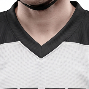 Men Mesh Ice Hockey Jersey Full Sleeve Men's V-Neck Sublimated Print Ice Hockey Jersey Custom Team Number Hockey Jerseys - Product Image 4