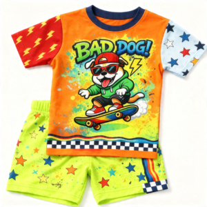 Ropa de Verano Cómoda para Niños, Camiseta y Pantalones Cortos Transpirables, Conjunto Informal Ligero, Talla Personalizada, Servicio de Entrega Rápida - Product Image 1