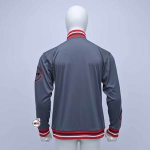 Premium Quality Custom Logo Manufacturers With Front Side And Sleeve Embroidery Half Neck Zipper Polyester Jacket For <b>Mens</b> - Product Image 5