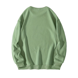 Sweat-shirt unisexe à col rond coupe classique 2026 en molleton polyester/coton, imprimé personnalisé, durable, prix abordable, vert uni - Product Image 2
